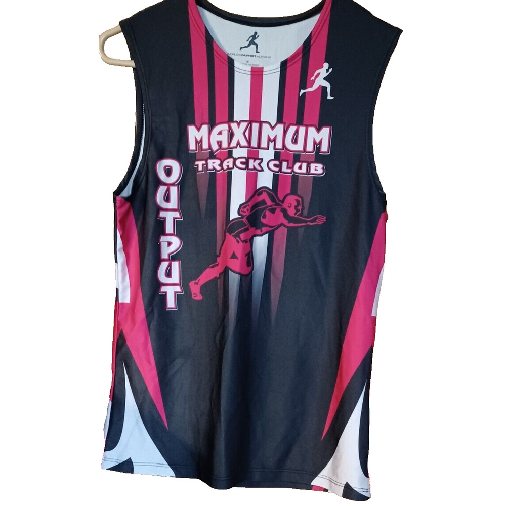 WORLD'S FASTEST HUMANS Sleeveless Shirt Men's Size Medium Racing Biking Sporty